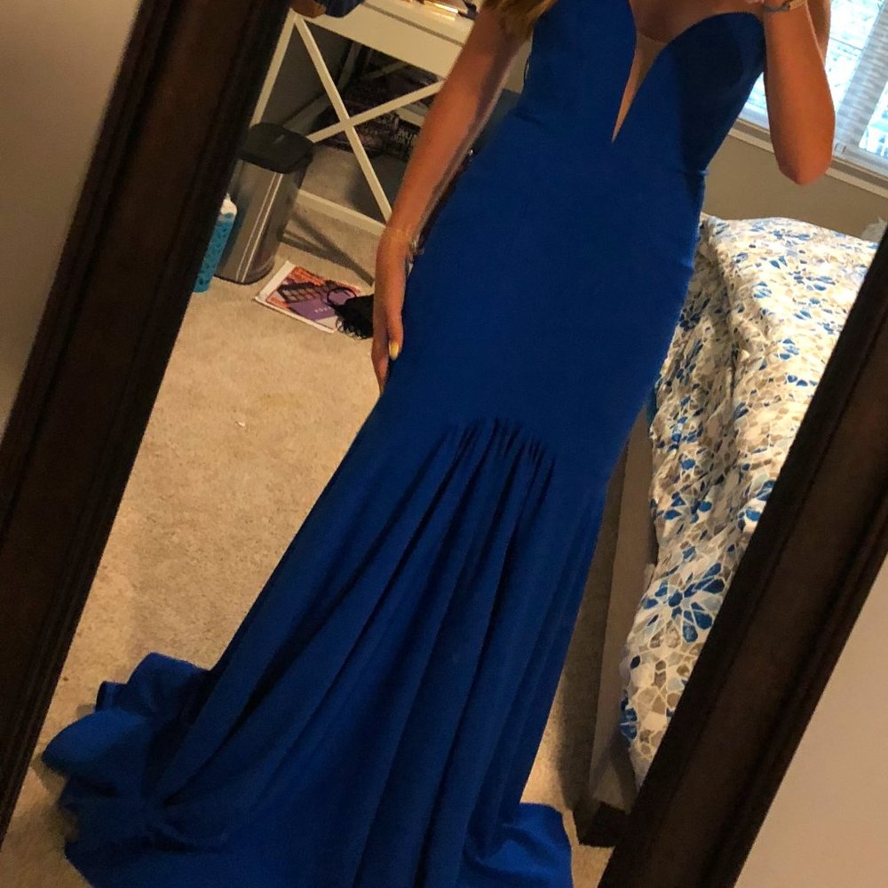 Dark blue Jovani prom dress
